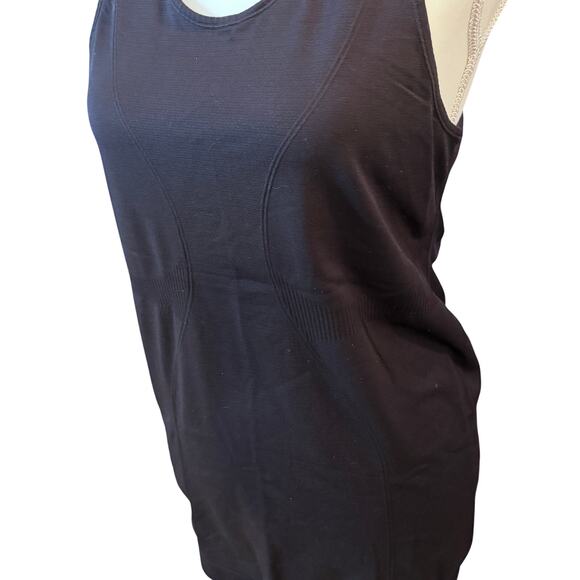 Zyia Active Ladies Large Racer Back Athletic Top Black Workout Nylon/Copper - Picture 4 of 9